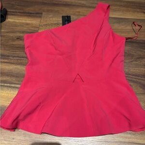 NWT pink one shoulder top.  Size small